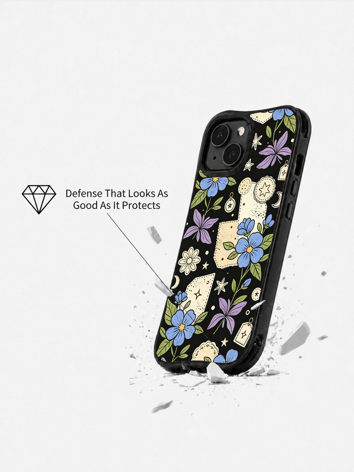 Twilight Patchwork Talisman iPhone 15 Plus case side view