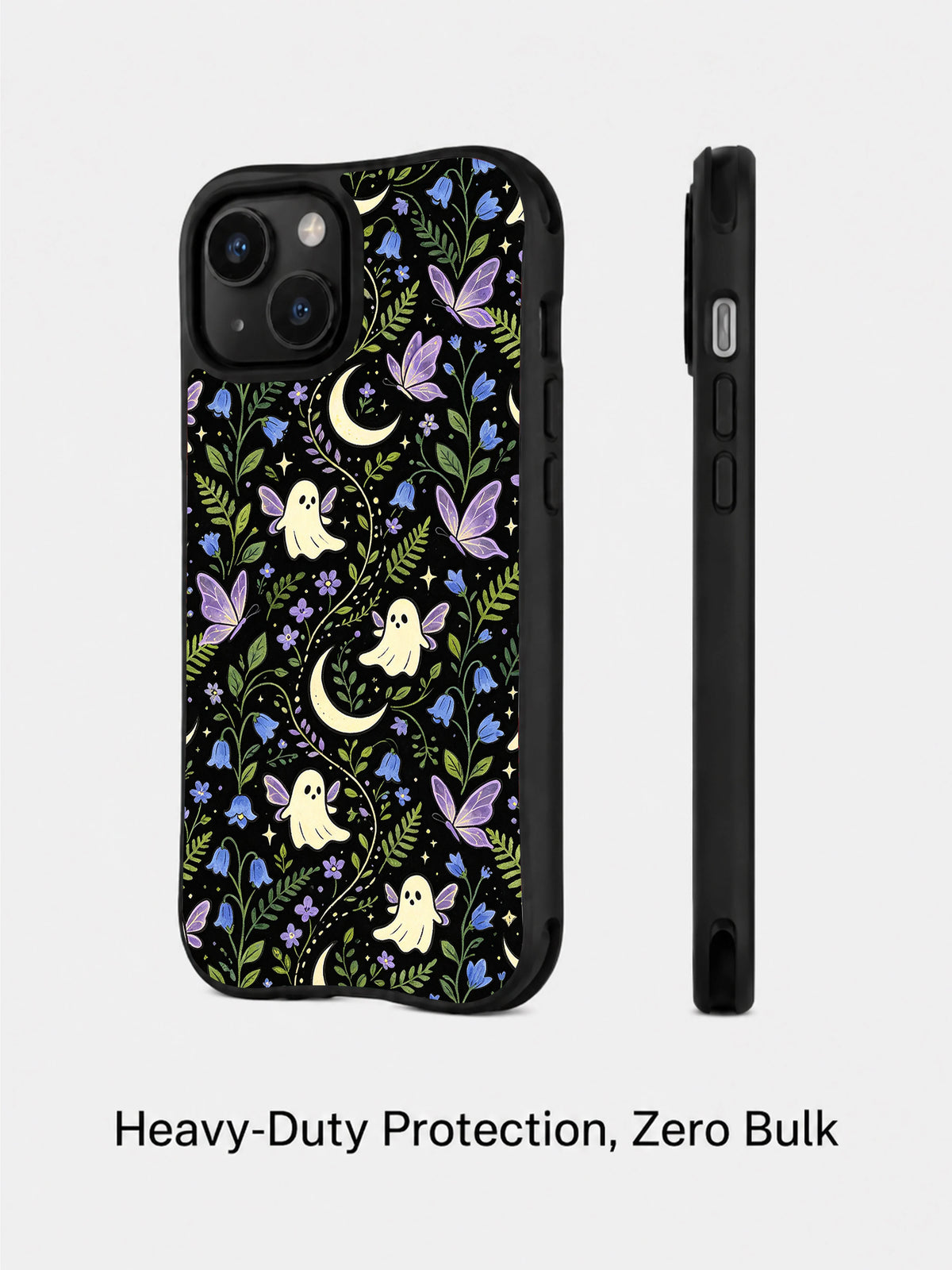 Moonlit Ghost Garden iPhone 15 Plus case artwork detail