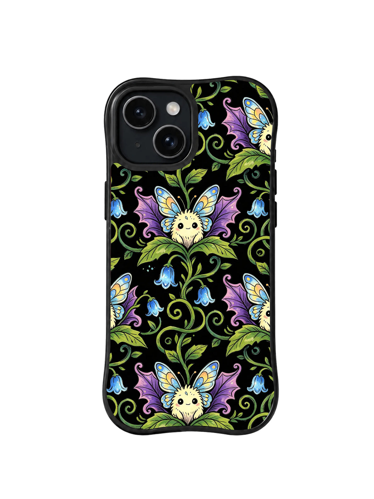 Winged Forest Sprite pattern iPhone 15 Plus case