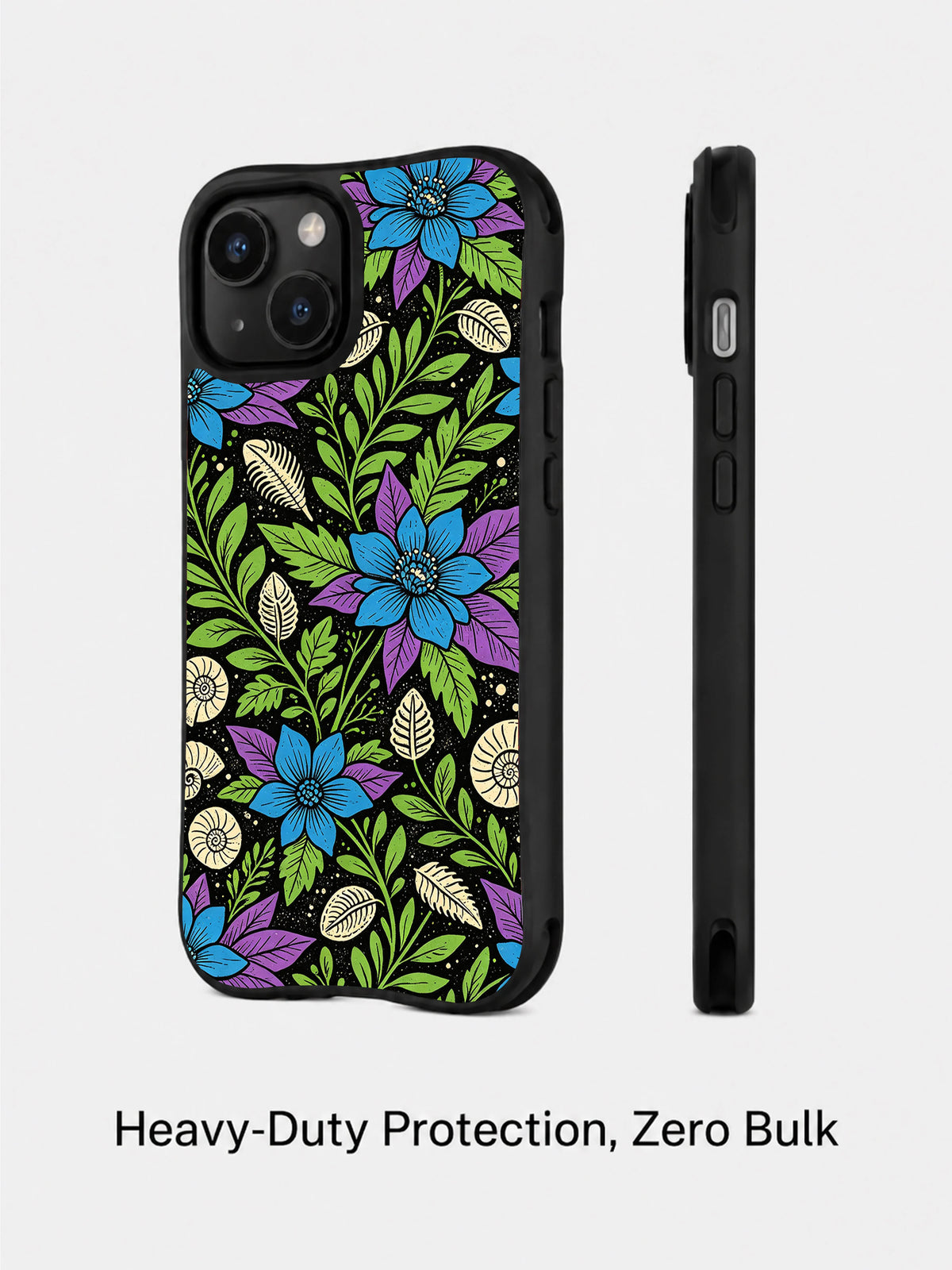 Blue Flower Relics iPhone 15 Plus case product view