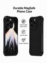 Front and rear case views beside coating and finish claim icons