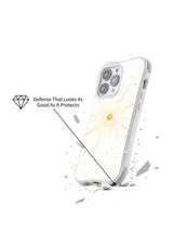 Angled case above impact debris with a protection claim