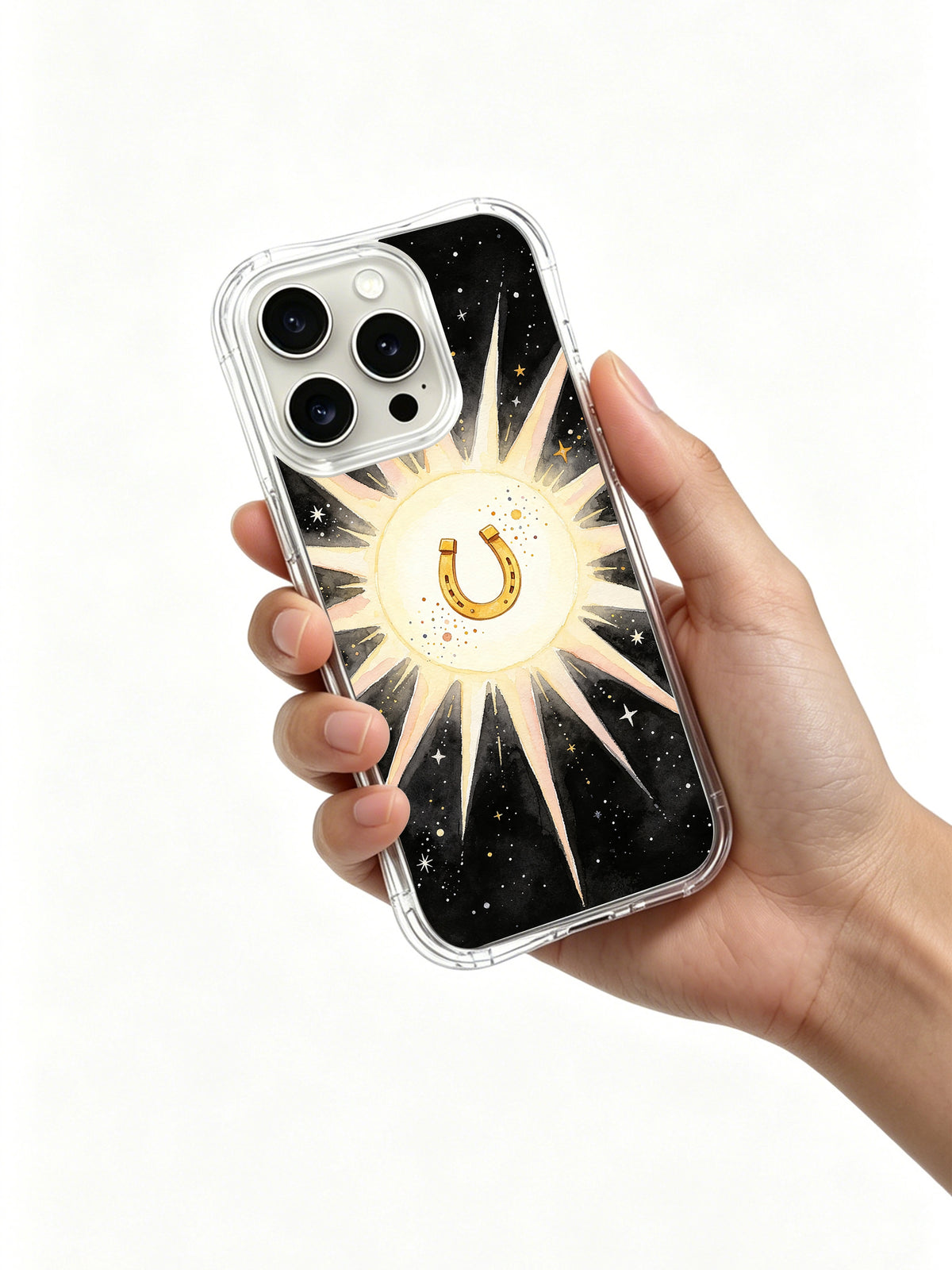 Hand holding the featured Lucky Horseshoe Nova case