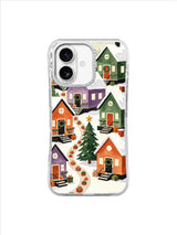 Garland Lane Gathering artwork on a clear iPhone 17 case