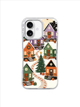 Wreathlight Village artwork on a clear iPhone 17 case