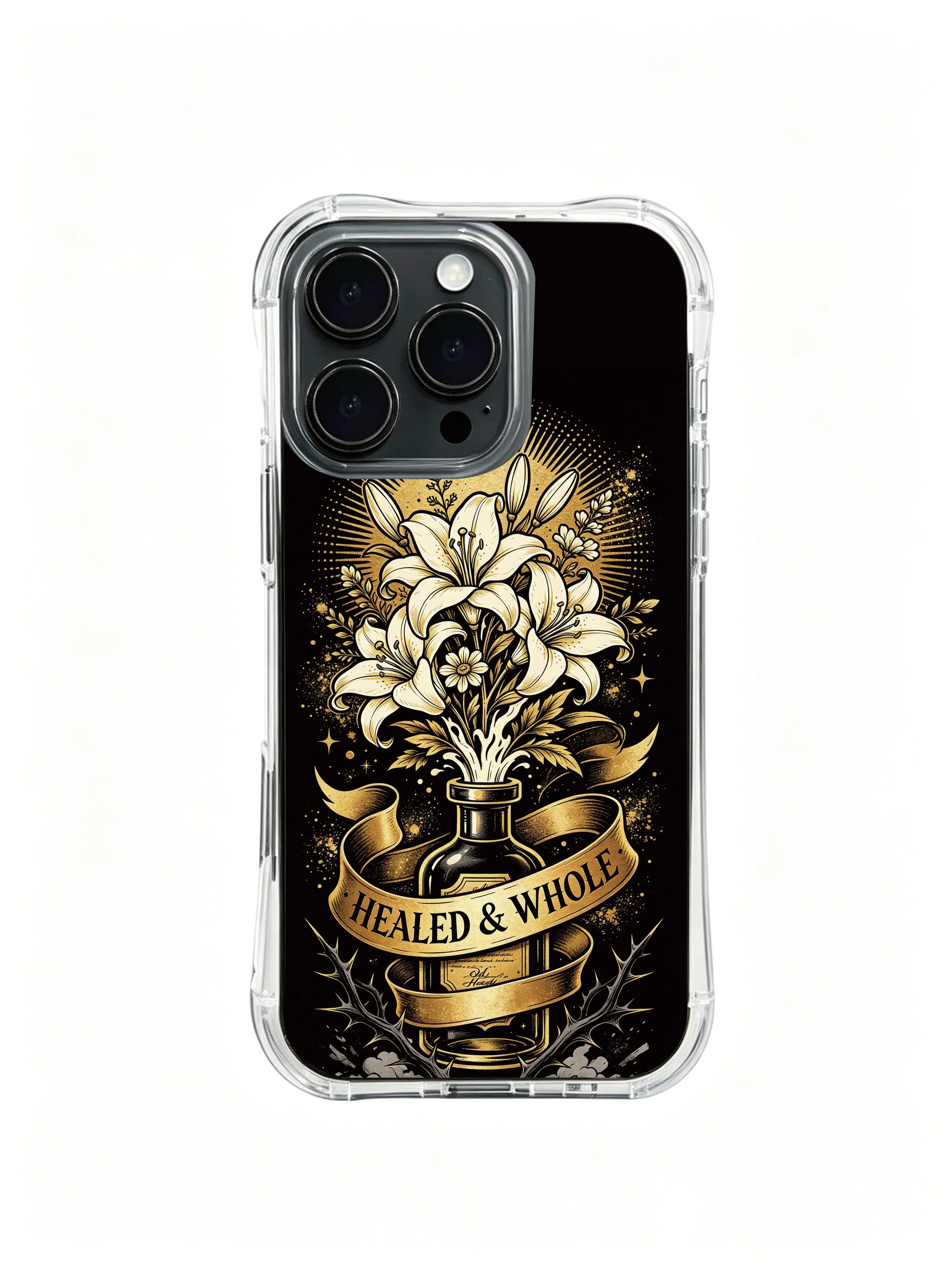 Vintage vessel with explosive floral PhoneCasing, decorative artistic iPhone 14 Plus Case, slim lightweight travel friendly casing.