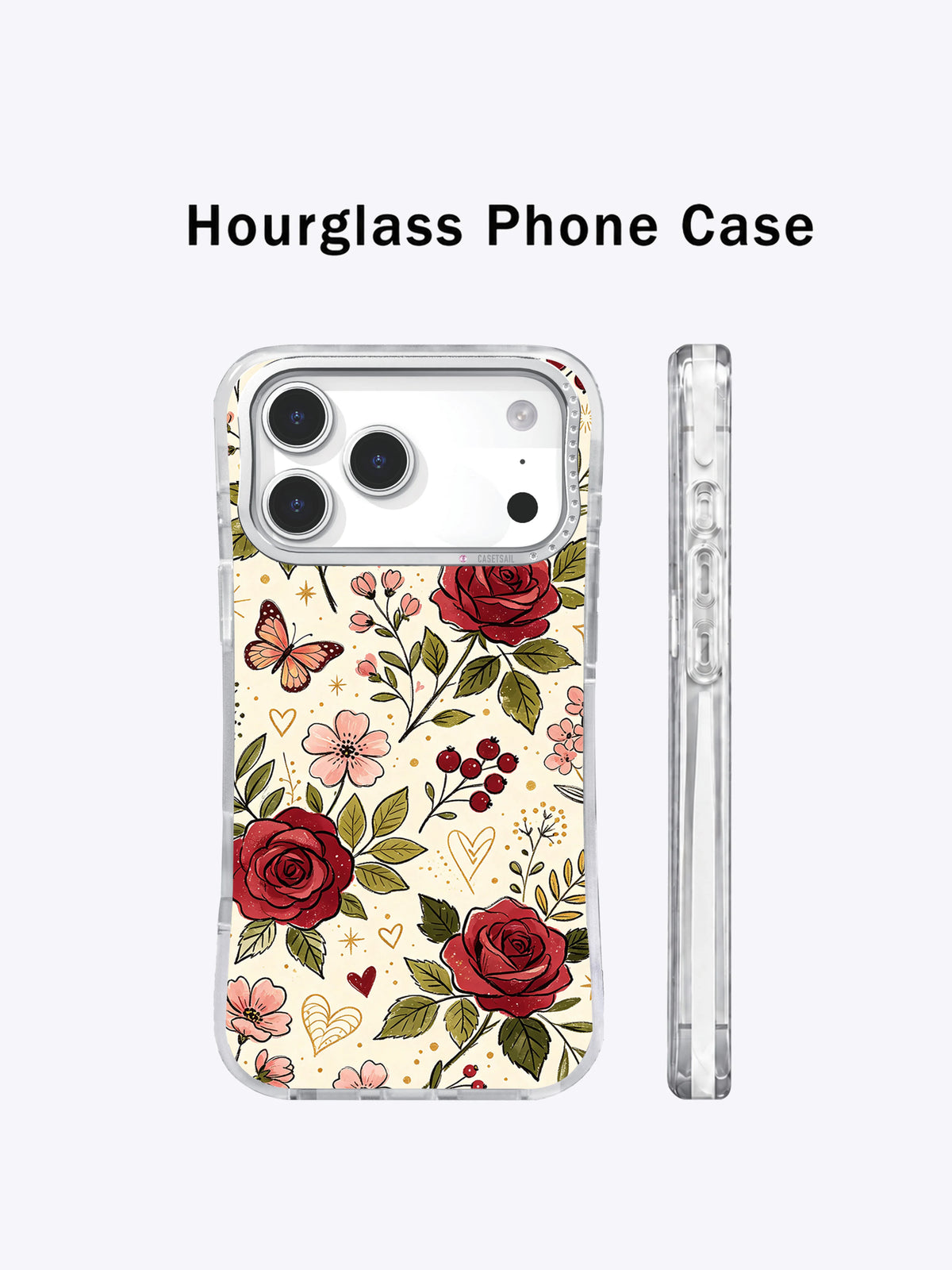 Vintage Rose Adventure iPhone 17 Pro Max case side view
