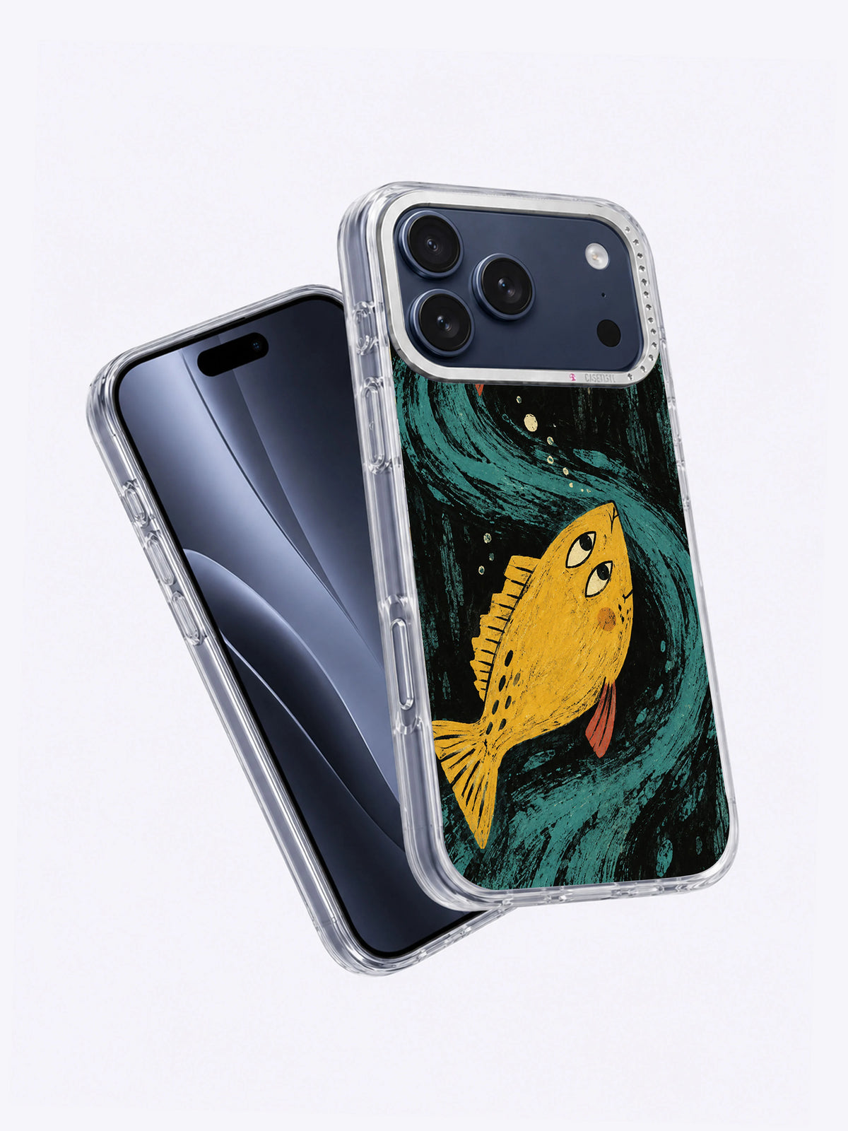 The Fish That Swam Up the Wall iPhone case angled product view