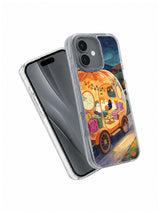 Wandering Pumpkin Caravan iPhone case angled view