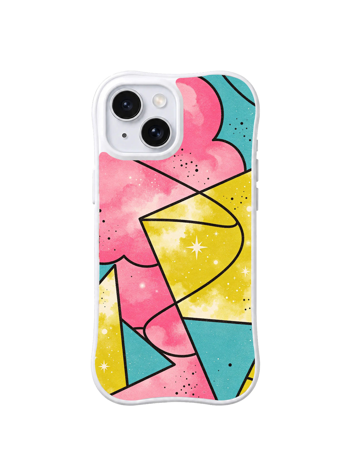 Watercolor Rhythm iPhone 15 case pattern