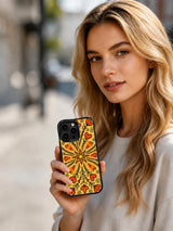 Western Heart Trail artist-designed iPhone 14 Pro case lifestyle