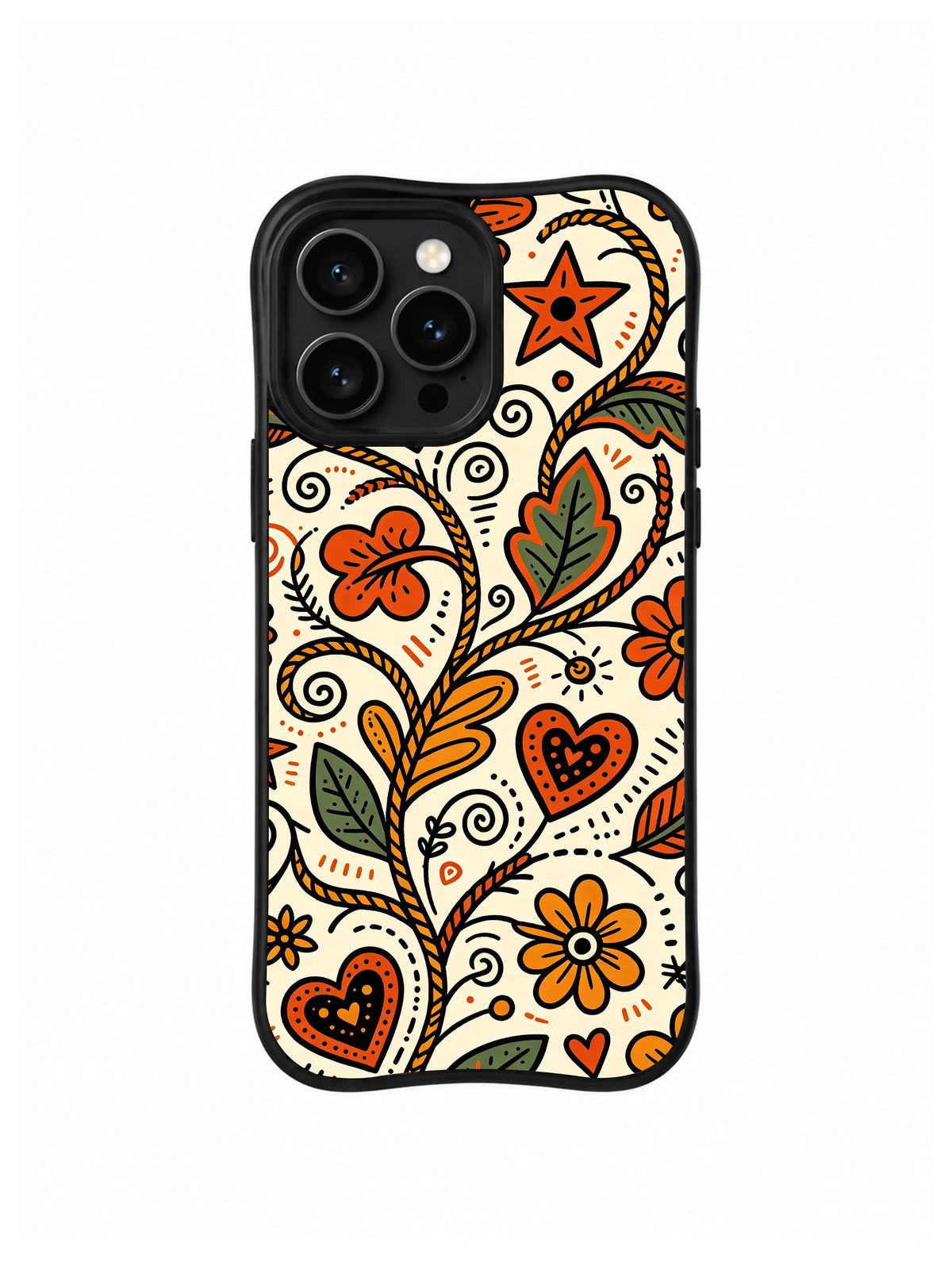 Heart Rope Bloom iPhone 14 Pro case pattern