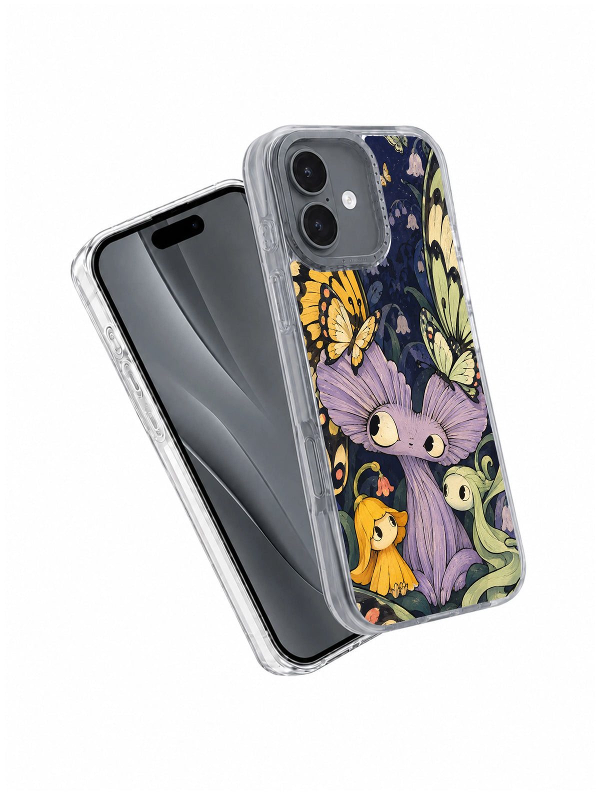 When Butterflies Chose to Stay iPhone 17 case angled view