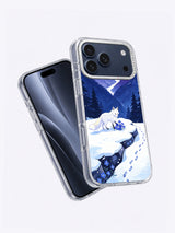 The White Fox of Frost Valley iPhone case angled product view