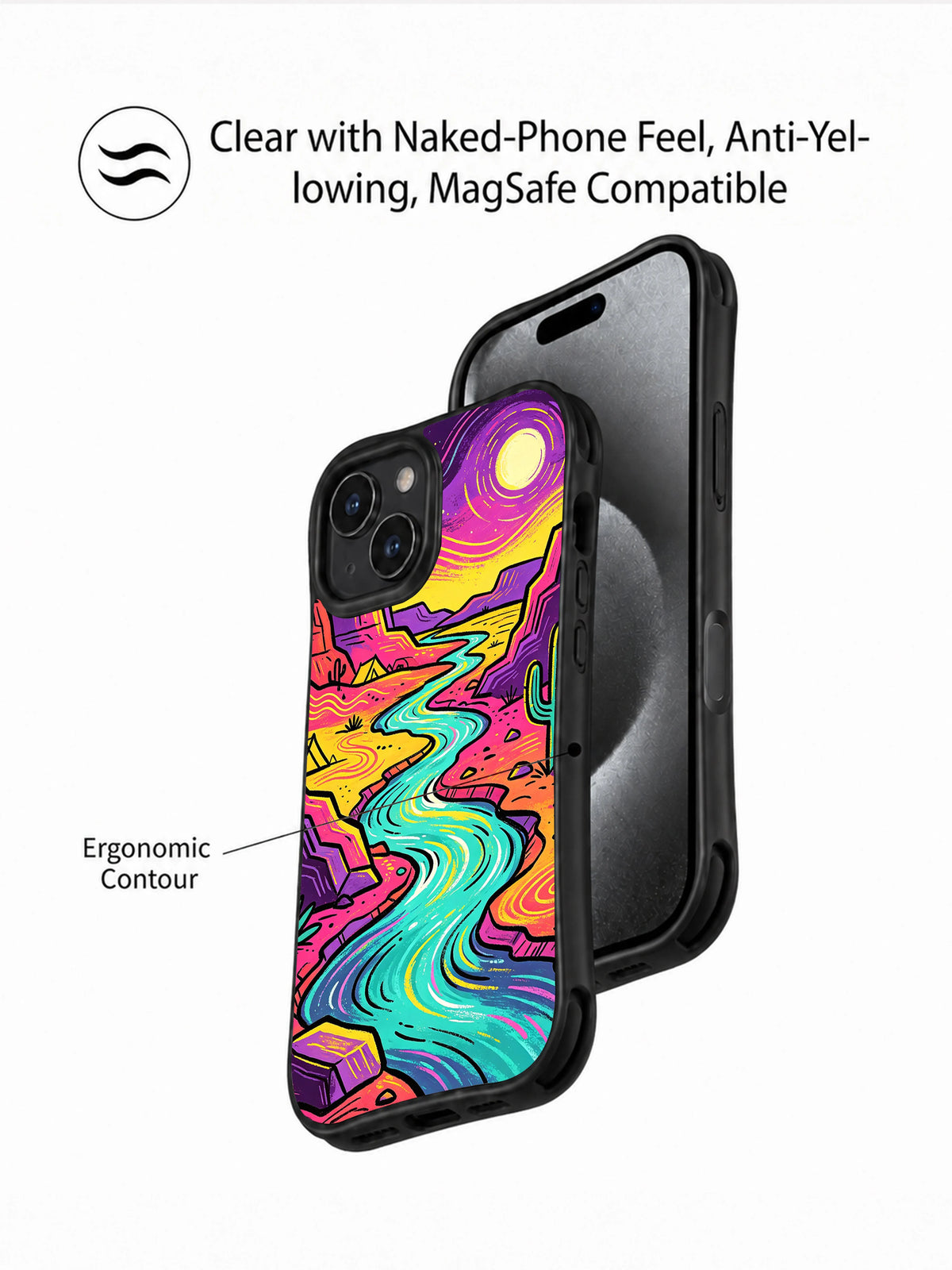 Wild Color Adventure iPhone 15 Plus case MagSafe view