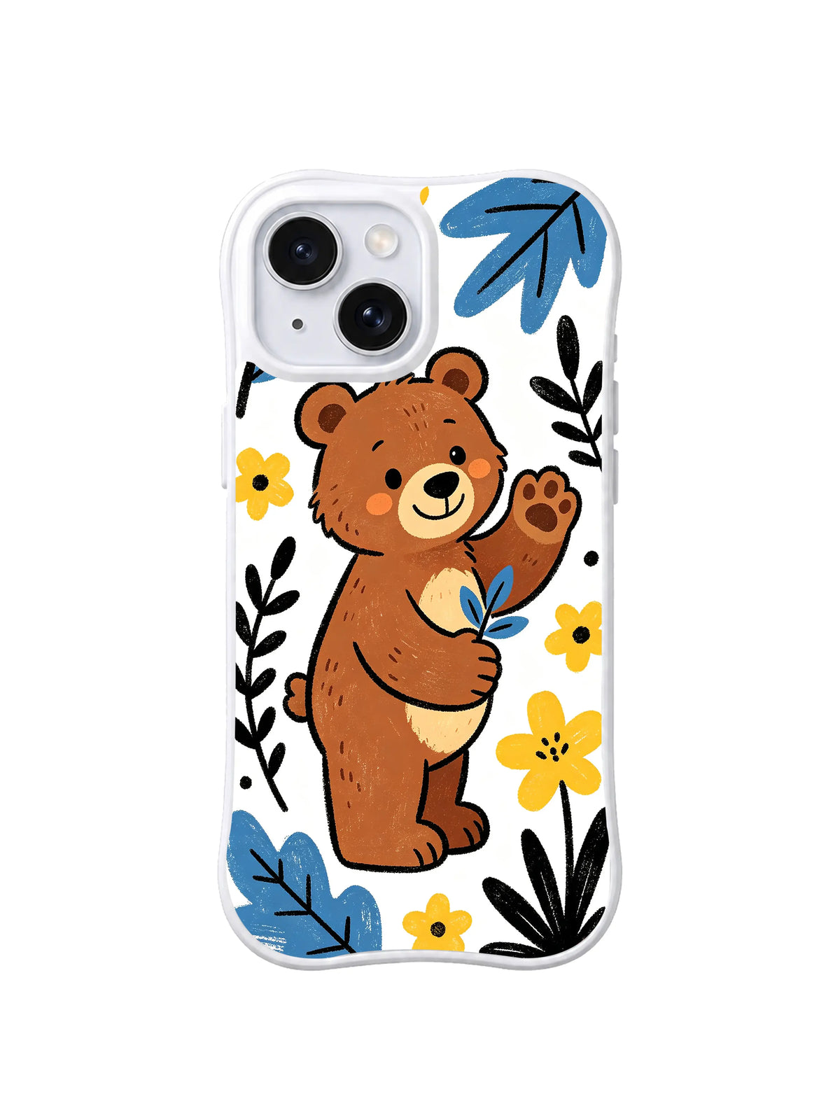 Wildflower Bear Wave – Wild Flower Bear iPhone 13 case by Kito Bramble