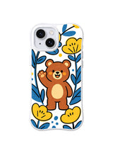 Yellow Flower Garden Bear – Wild Flower Bear iPhone 13 case by Kito Bramble