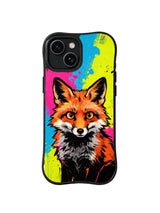 Electric Meadow Fox pop art iPhone 15 Plus case