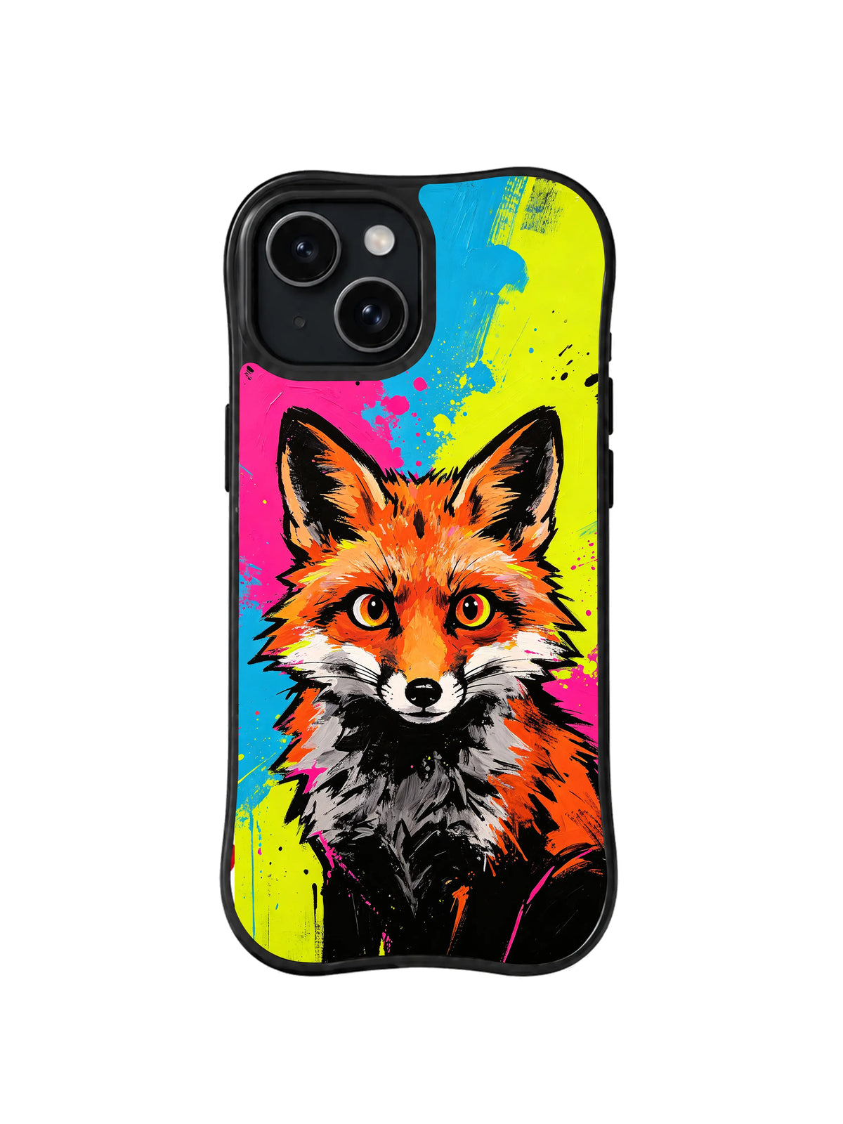 Electric Meadow Fox pop art iPhone 15 Plus case