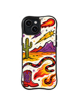 Desert Trail western art iPhone 15 Plus case pattern