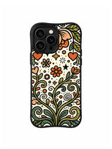 Wild Heart Parade iPhone 14 Pro case black floral front view