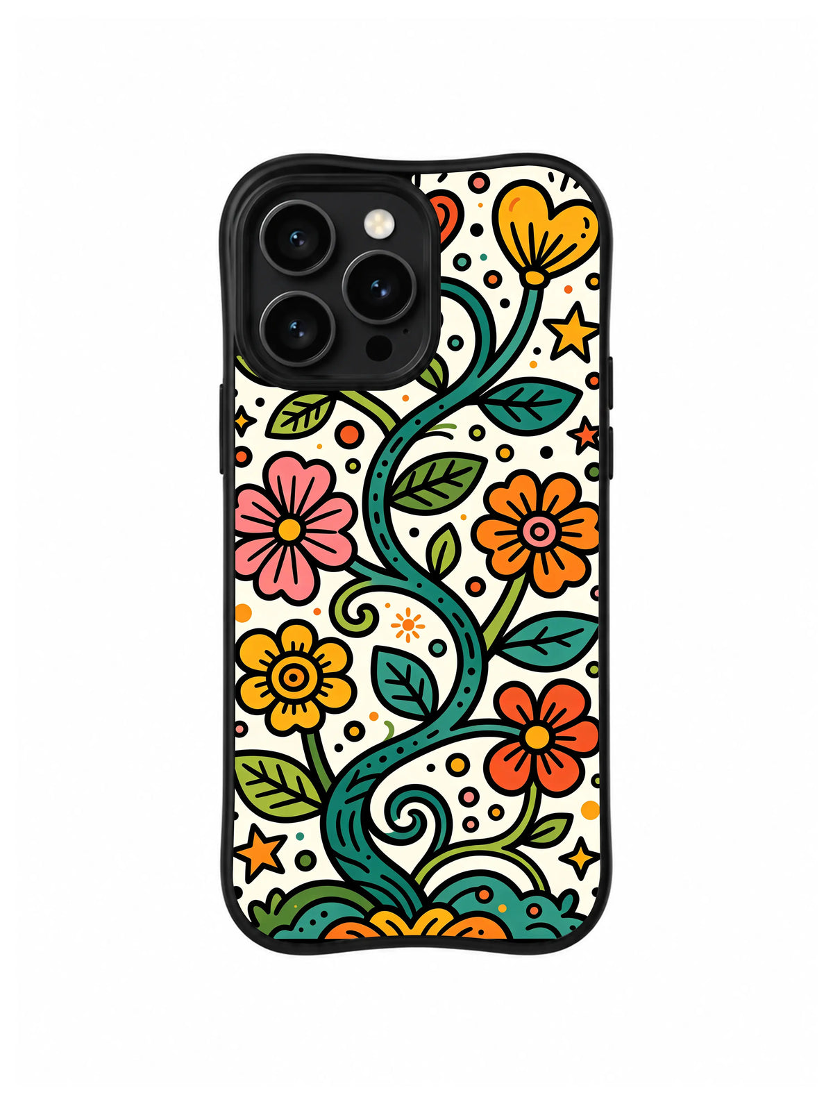 Freedom Flower Wave iPhone 14 Pro case pattern