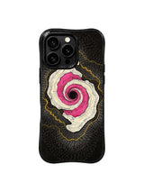 Neon Heart Meadow pattern iPhone 15 Pro case