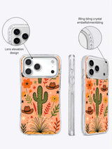 Wild West Flower Ranch iPhone 17 Pro Max case artwork detail