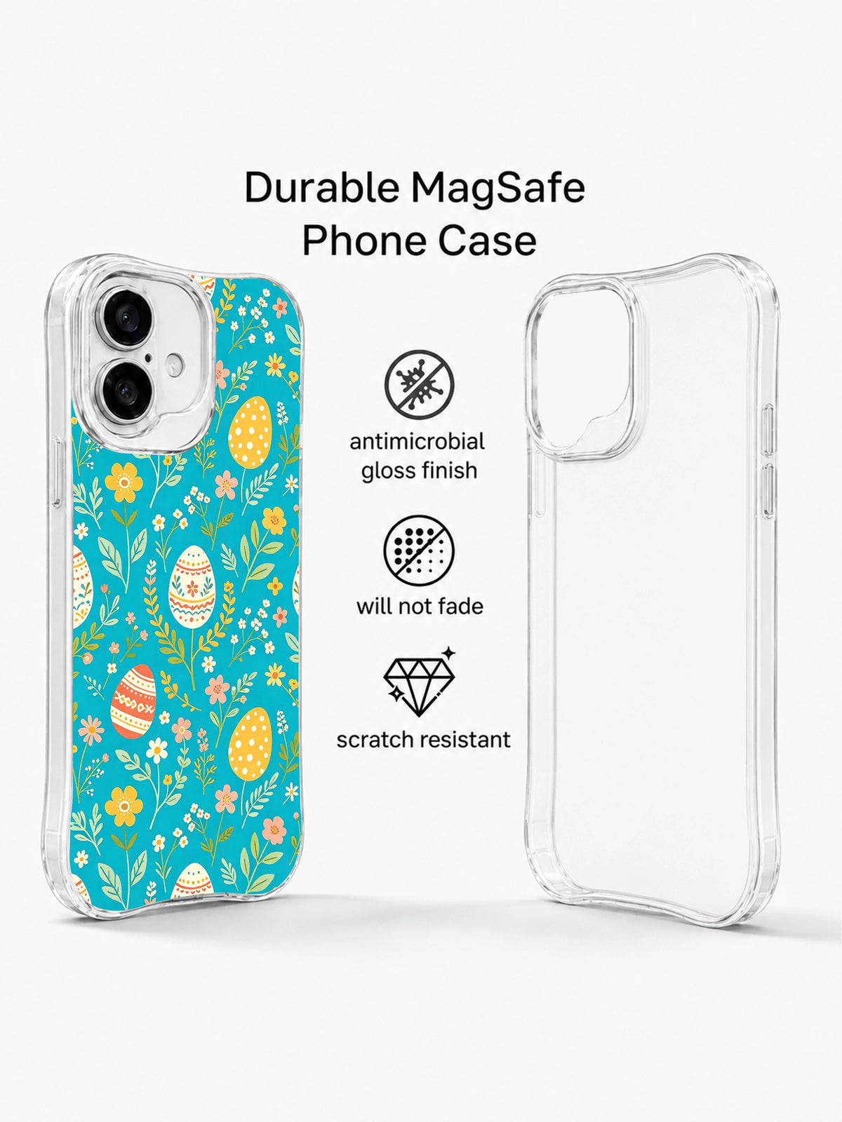 Wildflower Egg Festival: Illustrated case beside a second rear view in a promotional layout.