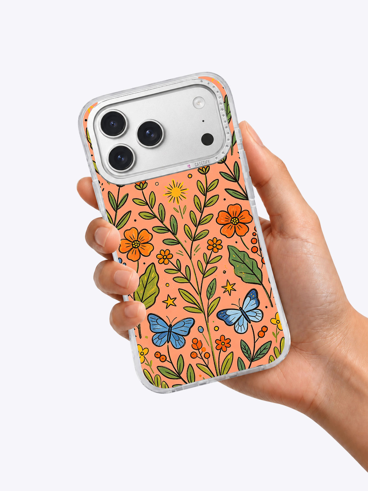 Wildflower Freedom Field iPhone 17 Pro Max case lifestyle view