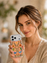 Wildflower Freedom Field art phone case held in hand