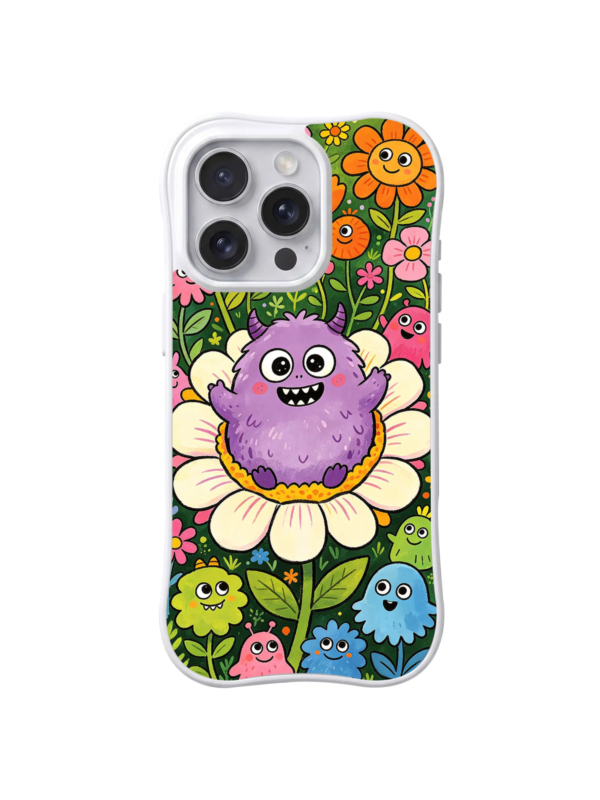 Daisy Throne Goblin: Mor tüylü goblin büyük beyaz çiçeğin ortasında oturur.