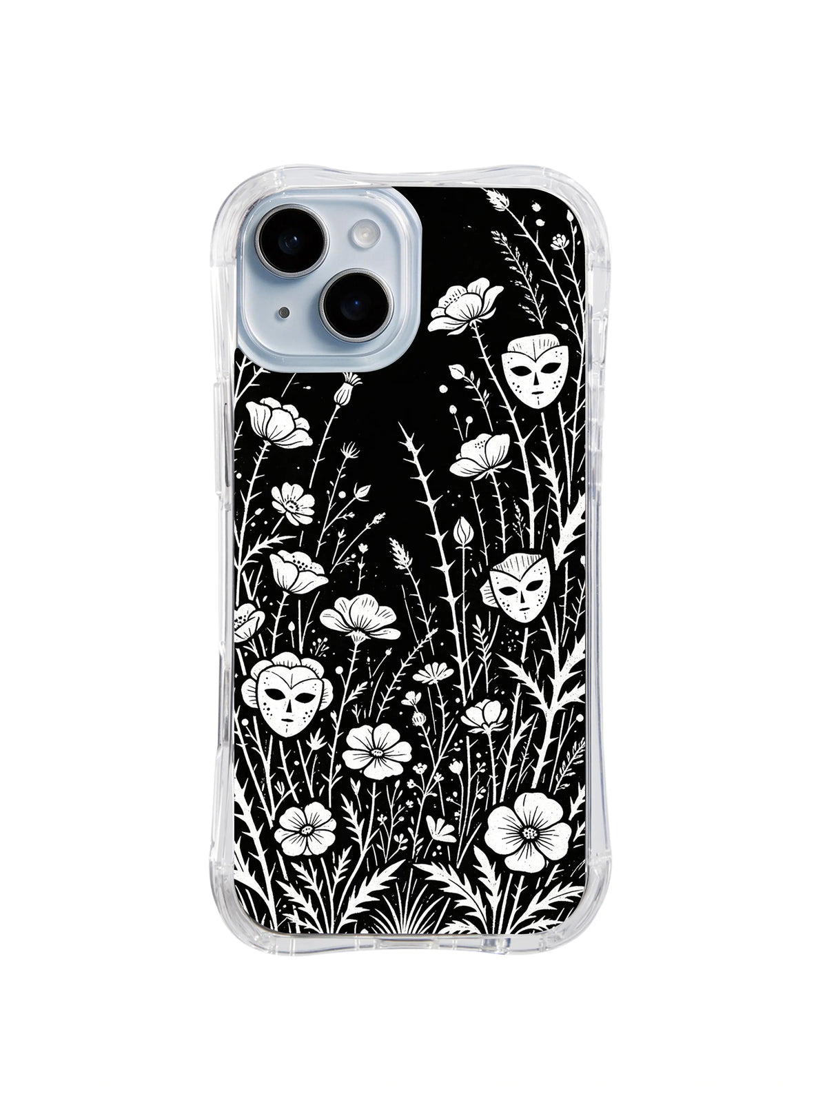 Thorned Wildflower Watchers dark academia floral pattern