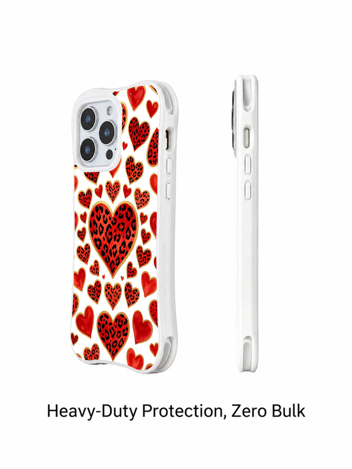 Wildflower Promise red leopard heart phone case side view