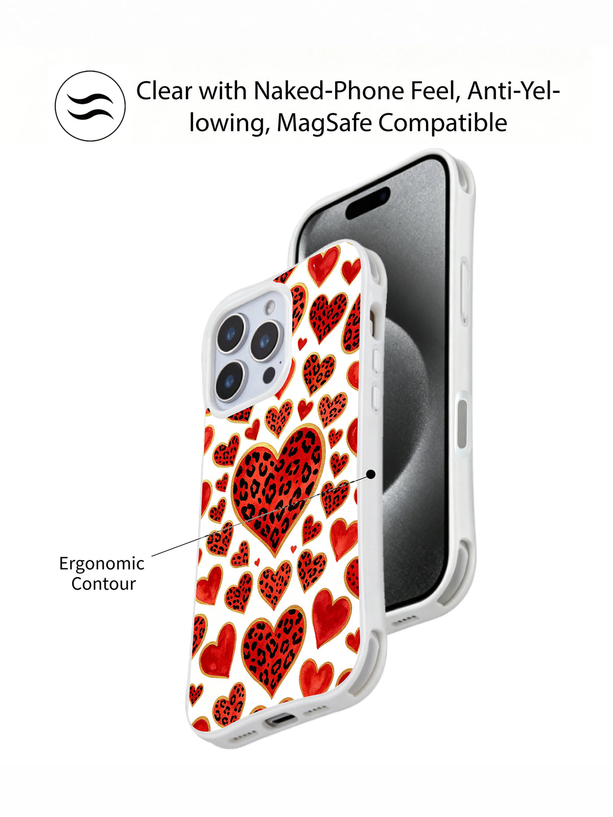 Wildflower Promise artist-designed heart phone case details