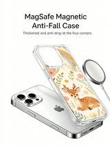 Wildflower Rainbow Deer iPhone 14 Pro case side view