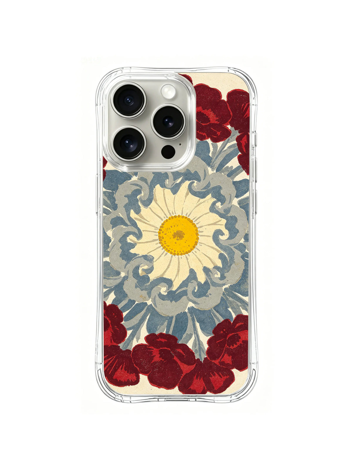 Daisy Archive Rosette pattern on iPhone 15 Pro case