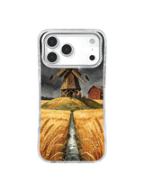 The Windmill and the Helpful Crows dusk field iPhone case artwork