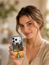 The Windmill and the Helpful Crows iPhone case lifestyle image