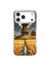 The Windmill and the Helpful Crows moonlit windmill rise iPhone case artwork