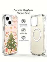 Winter Blossom Noel pink Christmas phone case side view