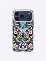 Frosted Arch Butterfly artwork on an iPhone 17 Pro Max case
