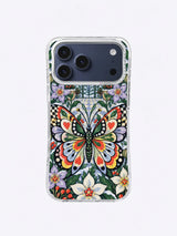 Lavender Heartwing Bloom artwork on an iPhone 17 Pro Max case