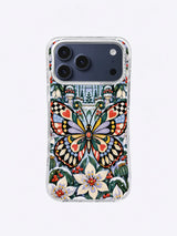 Sunrise Conservatory Wings artwork on an iPhone 17 Pro Max case