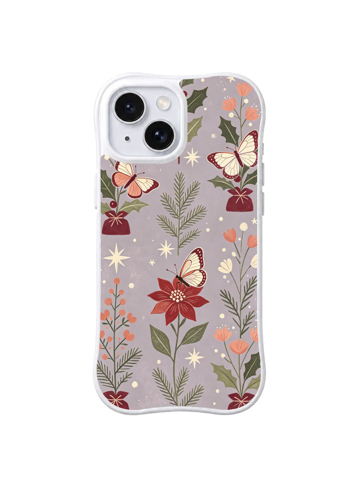 Winter Butterfly Holly iPhone 15 Case – Floral Folk Art