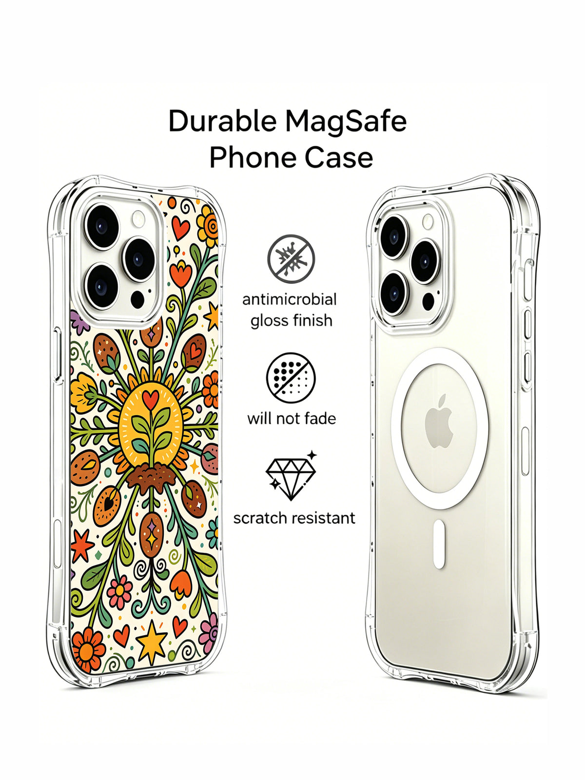 Wonder Seed Garden iPhone 14 Pro case front and back