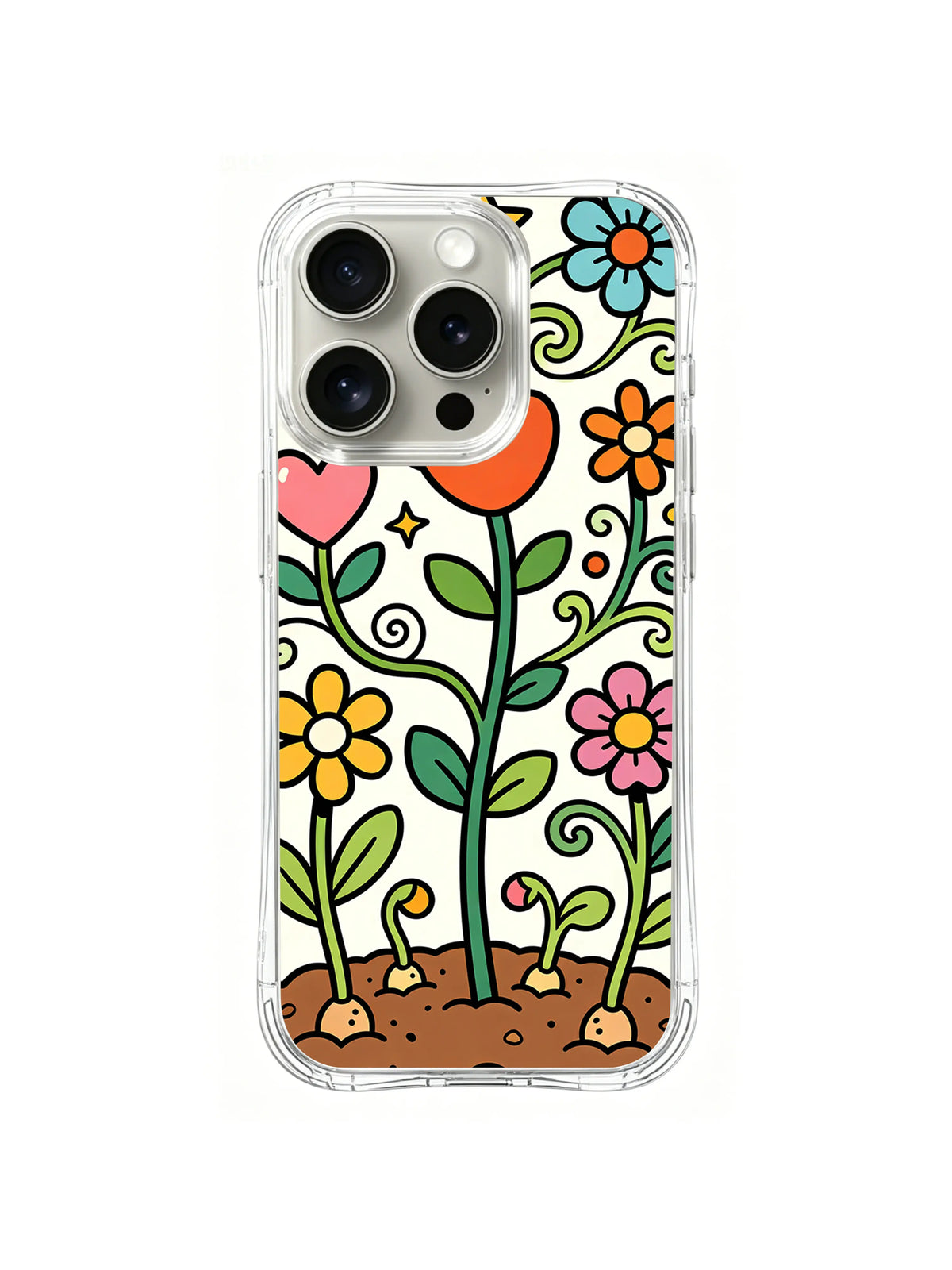 Joyful Seedling Parade iPhone 14 Pro case pattern