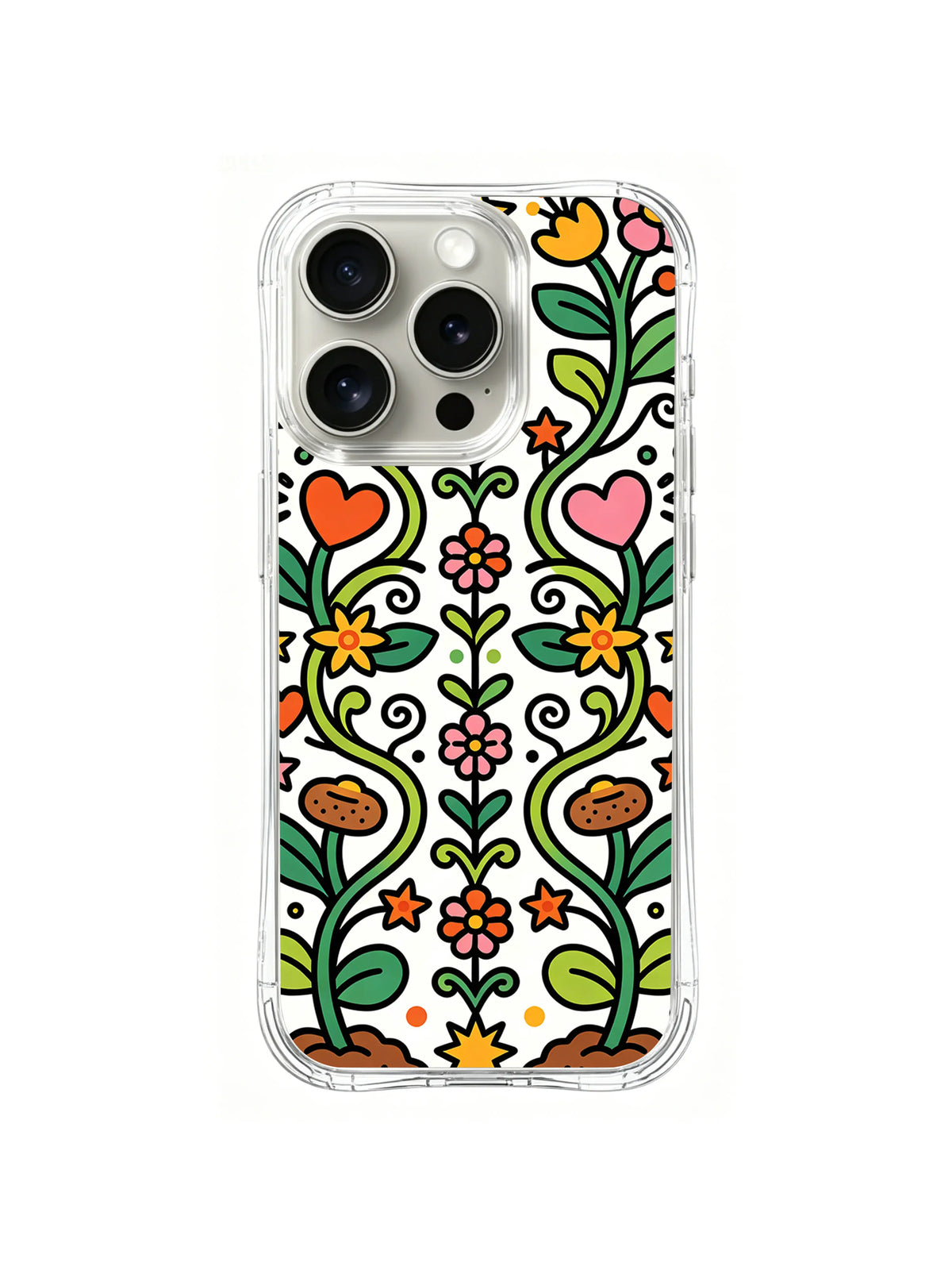 Twin Heart Sprouts iPhone 14 Pro case pattern