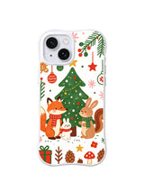 Woodland Christmas Circle pattern iPhone 13 case