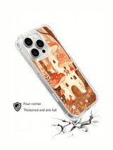 Woodland Mushroom Parade: Angled case above a cracked-surface graphic.
